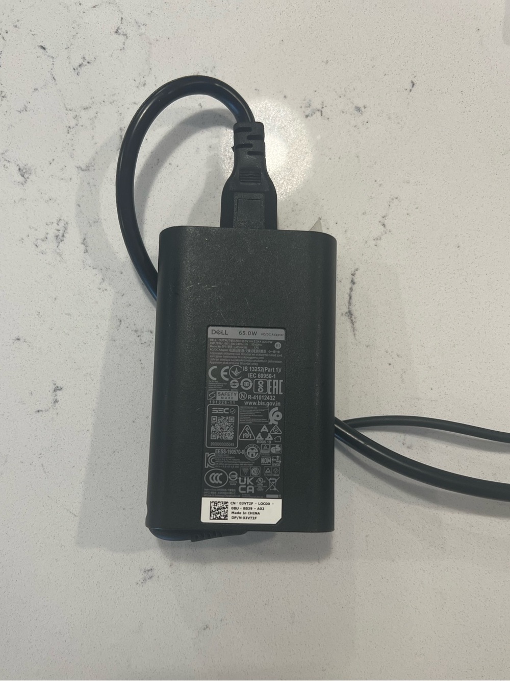 Dell Laptop Charger 65W Round Tip Power Adapter